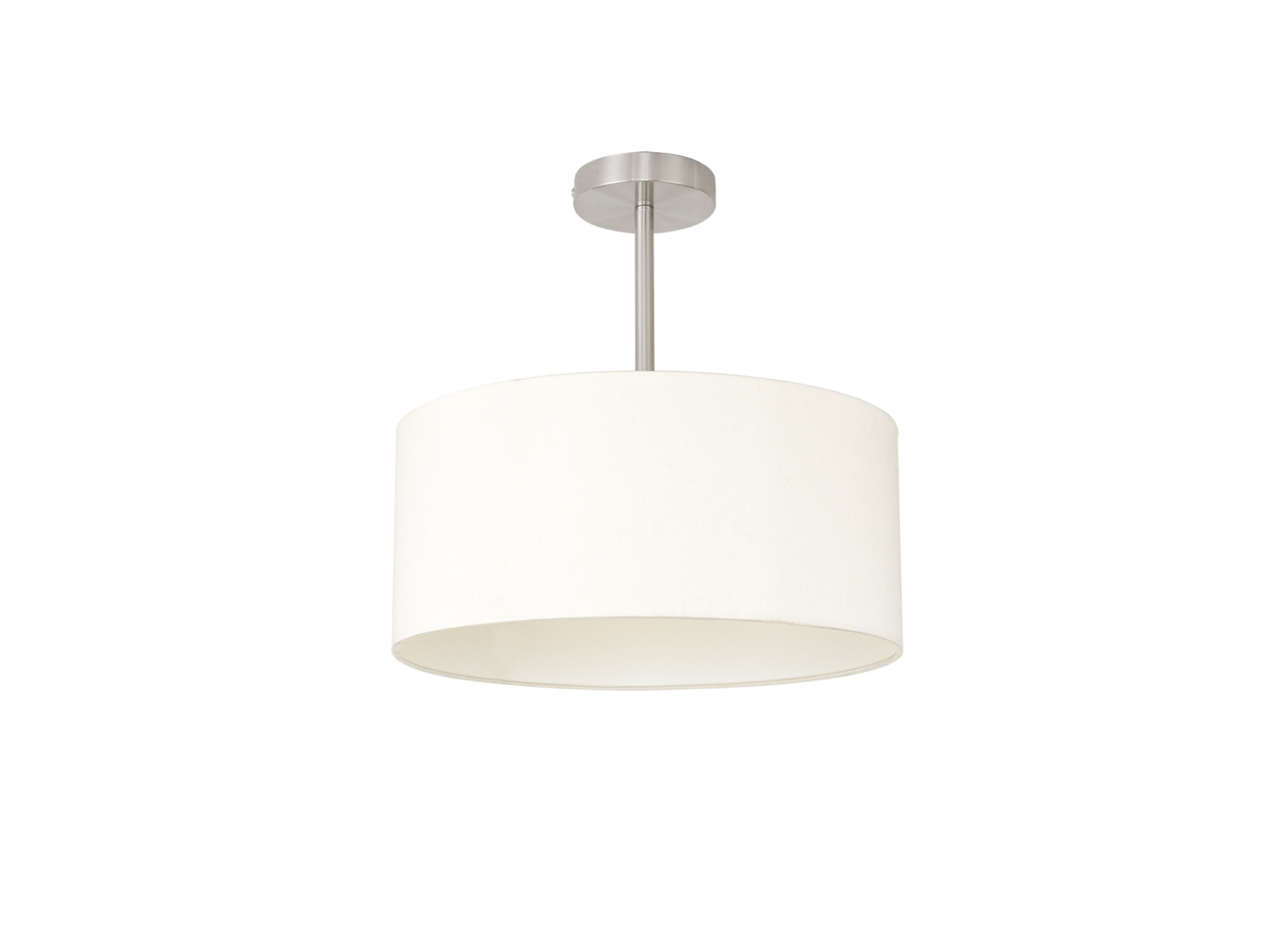 Baymont 40cm Semi Flush 1 Light Satin Nickel, Ivory Pearl DK0247  Deco Baymont